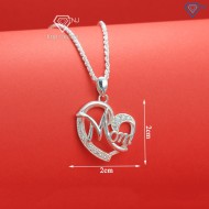 Quà sinh nhật cho mẹ dây chuyền bạc cho mẹ hình trái tim DCN0594 - Trang sức TNJ