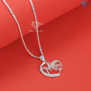 Quà tặng mẹ dây chuyền bạc cho mẹ hình trái tim DCN0594 - Trang sức TNJ
