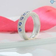 Nhẫn bạc nữ đính đá xanh dương bản to NN0328 - Trang Sức TNJ