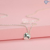 Dây chuyền bạc nữ đơn giản hình trái tim khắc tên DCN0596 - Trang sức TNJ