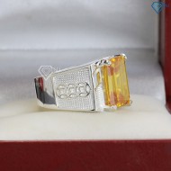 Quà sinh nhật cho nam nhẫn nam kim tiền đính đá vàng NNA0179 - Trang Sức TNJ