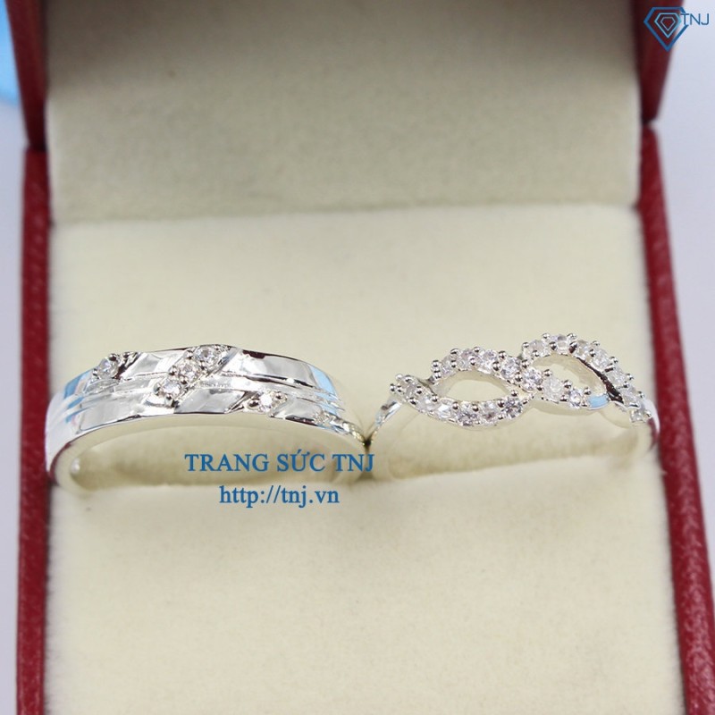 Nhẫn đôi bạc nhẫn cặp bạc đẹp ND0259