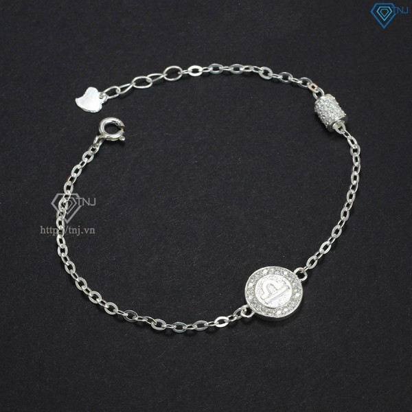 Lắc tay bạc nữ cung Thiên Bình khắc tên LTN0262 -Trang sức TNJ