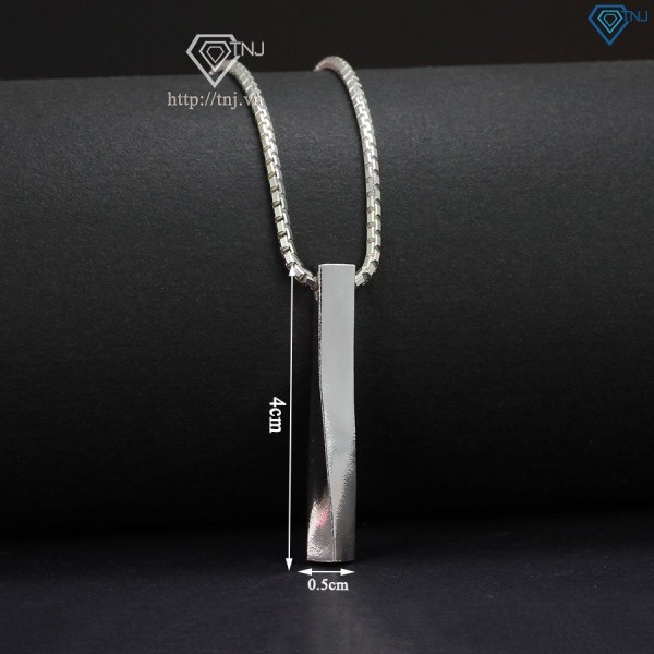 Dây chuyền bạc nam hình trụ xoắn đơn giản DCA0075 - Trang sức TNJ