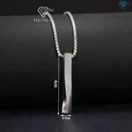 Dây chuyền bạc nam hình trụ xoắn đơn giản DCA0075 - Trang sức TNJ