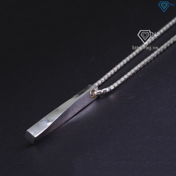 Dây chuyền bạc nam hình trụ xoắn đơn giản DCA0075 - Trang sức TNJ