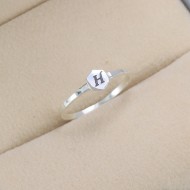 Nhẫn bạc nữ giá rẻ khắc tên theo yêu cầu NN0330