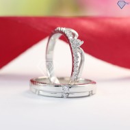 Nhẫn đôi bạc nhẫn cặp bạc đẹp cho tình nhân ND0374