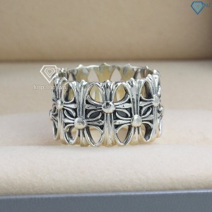 Nhẫn nam Chrome Heart bằng bạc xi đen cho nam NNA0228 -Trang sức TNJ