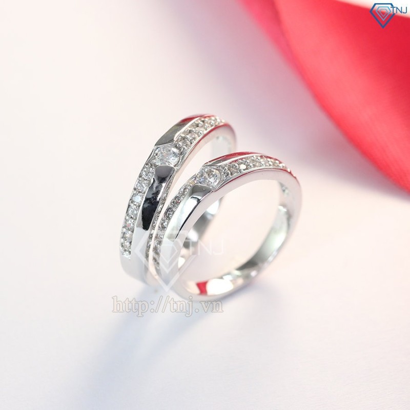 Nhẫn đôi bạc nhẫn cặp bạc đẹp ND0258