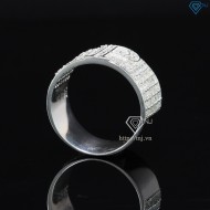 Nhẫn nam chữ P bằng bạc đính đá NNA0209 -Trang sức TNJ