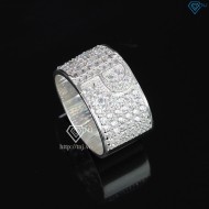 Nhẫn nam chữ P bằng bạc đính đá NNA0209 -Trang sức TNJ