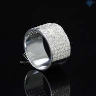 Nhẫn nam chữ P bằng bạc đính đá NNA0209 -Trang sức TNJ