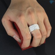 Nhẫn nam chữ P bằng bạc đính đá NNA0209 -Trang sức TNJ