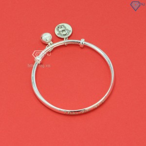 Quà 1 6 cho bé lắc bạc cho bé khắc tên hình con trâu LTT0060 - Trang Sức TNJ