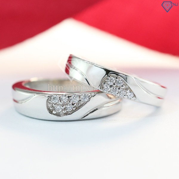 Nhẫn đôi bạc nhẫn cặp bạc đẹp trái tim ghép ND0019 - Trang Sức TNJ