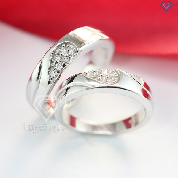 Nhẫn đôi bạc nhẫn cặp bạc đẹp trái tim ghép ND0019 - Trang Sức TNJ