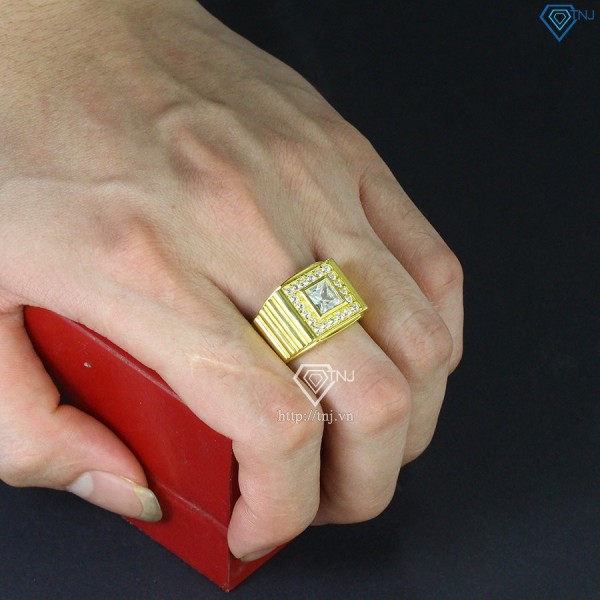 Nhẫn bạc nam xi mạ vàng 18k NNA0097-XV- Trang sức TNJ
