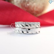Nhẫn đôi bạc nhẫn cặp bạc đẹp ND0376