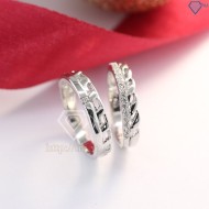 Nhẫn đôi bạc nhẫn cặp bạc đẹp ND0376
