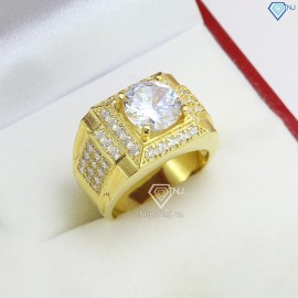 Nhẫn bạc nam bản to xi mạ vàng 18k NNA0110-XV- Trang sức TNJ