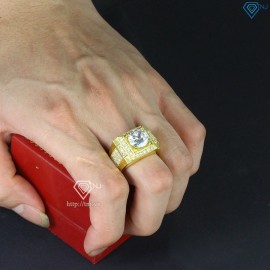 Nhẫn bạc nam bản to xi mạ vàng 18k NNA0110-XV- Trang sức TNJ