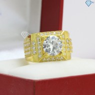 Nhẫn bạc nam bản to xi mạ vàng 18k NNA0110-XV- Trang sức TNJ