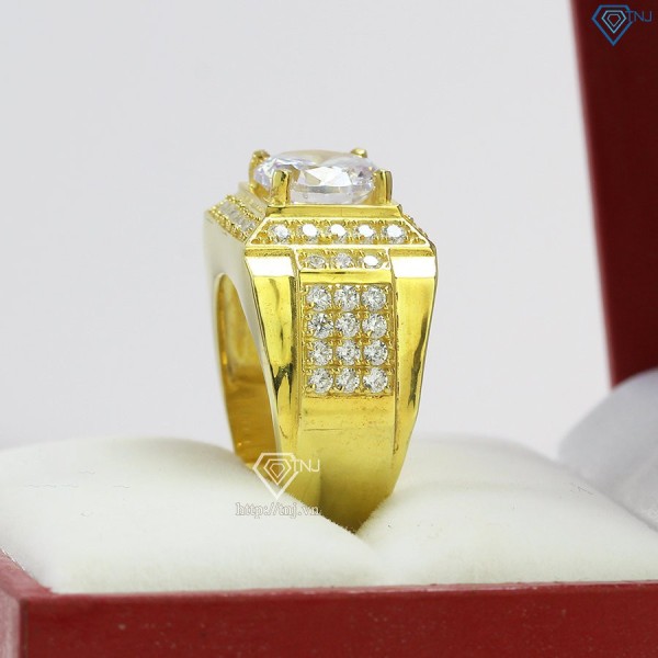 Nhẫn bạc nam bản to xi mạ vàng 18k NNA0110-XV- Trang sức TNJ