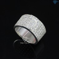 Nhẫn bạc nam chữ D đính đá NNA0209 -Trang sức TNJ