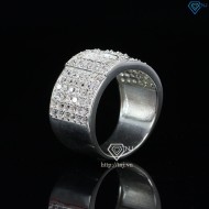 Nhẫn bạc nam chữ D đính đá NNA0209 -Trang sức TNJ