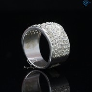 Nhẫn bạc nam chữ C đính đá NNA0209