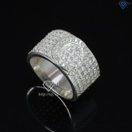 Nhẫn bạc nam chữ C đính đá NNA0209
