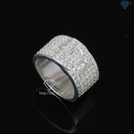 Nhẫn bạc nam chữ Đ đính đá NNA0209 -Trang sức TNJ
