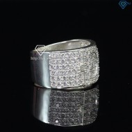 Nhẫn bạc nam chữ Đ đính đá NNA0239 -Trang sức TNJ