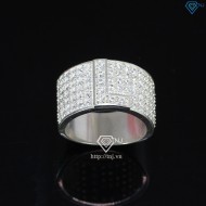 Nhẫn bạc nam chữ L đính đá NNA0209