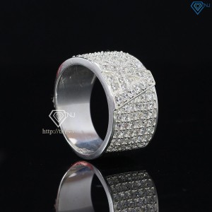 Nhẫn bạc nam chữ A đính đá NNA0209 -Trang sức TNJ