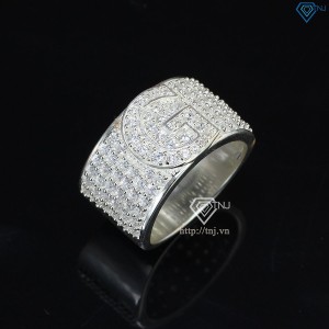 Nhẫn bạc nam chữ G đính đá NNA0209 -Trang sức TNJ