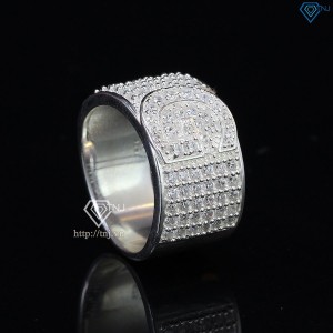 Nhẫn bạc nam chữ G đính đá NNA0209 -Trang sức TNJ
