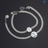 Vòng tay đôi bạc khắc tên theo yêu cầu đơn giản LTD0035 - Trang sức TNJ