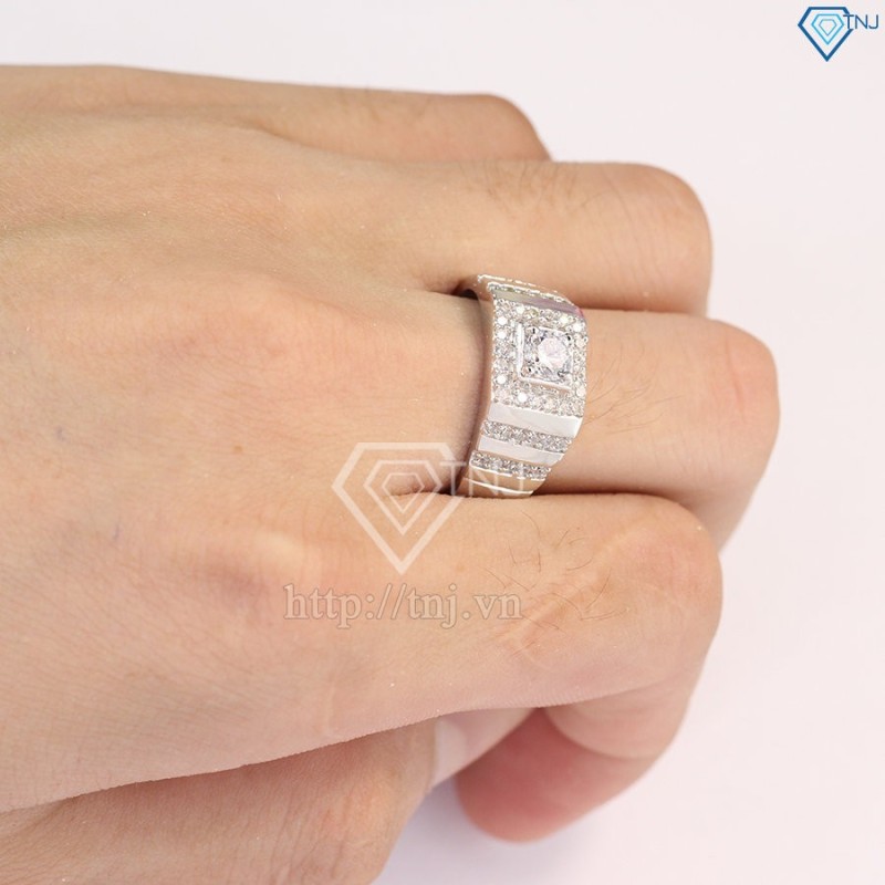 Nhẫn bạc nam xi bạch kim NNA0057