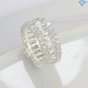 Nhẫn bạc nam đính đá hình chữ nhật cao cấp NNA0258 - Trang sức TNJ
