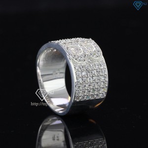 Nhẫn bạc nam chữ B đính đá NNA0209 -Trang sức TNJ