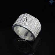 Nhẫn bạc nam chữ M đính đá NNA0209 Trang sức TNJ