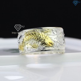 Nhẫn bạc nam cá chép xi vàng tây NNA0274 - Trang Sức TNJ