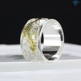 Nhẫn bạc nam cá chép xi vàng tây NNA0274 - Trang Sức TNJ
