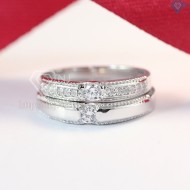 Nhẫn đôi bạc nhẫn cặp bạc đẹp ND0370