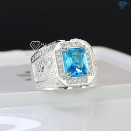 Nhẫn bạc nam mặt đá phong thủy hình con ngựa NNA0402