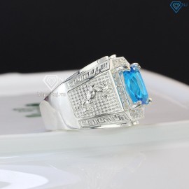Nhẫn bạc nam mặt đá phong thủy hình con ngựa NNA0402