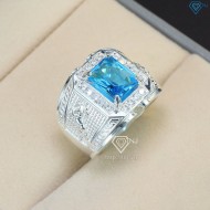 Nhẫn bạc nam mặt đá phong thủy hình con ngựa NNA0402
