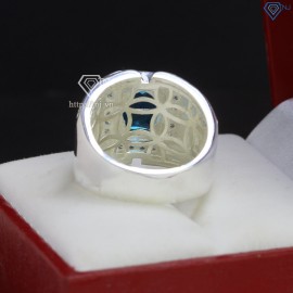 Nhẫn bạc nam mặt đá phong thủy hình con ngựa NNA0402